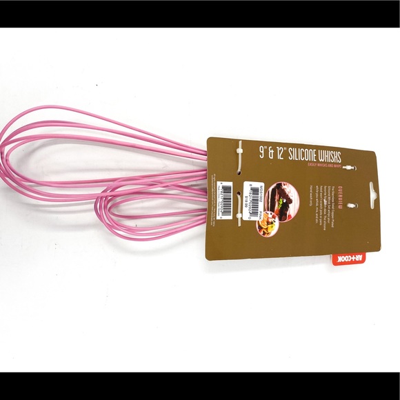 Art & Cook Silicone Whisk Set, 9” and 12”, Pink - Picture 3 of 3